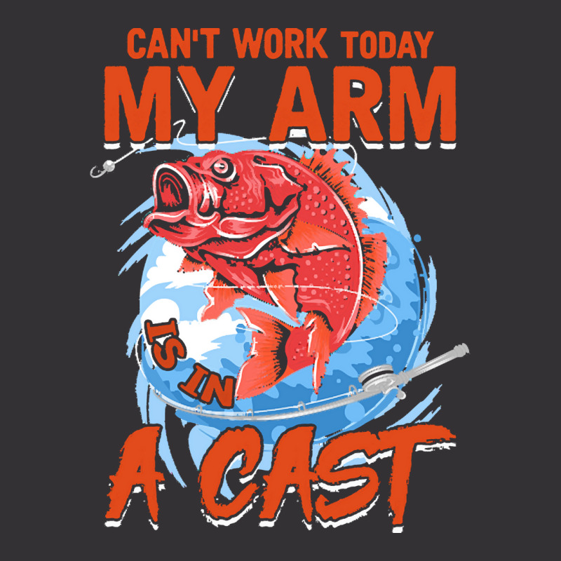 Funny Fishing Lover Gift T  Shirt Mens Can't Work Today My Arm In A Ca Vintage Short | Artistshot