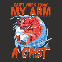 Funny Fishing Lover Gift T  Shirt Mens Can't Work Today My Arm In A Ca Champion Hoodie | Artistshot