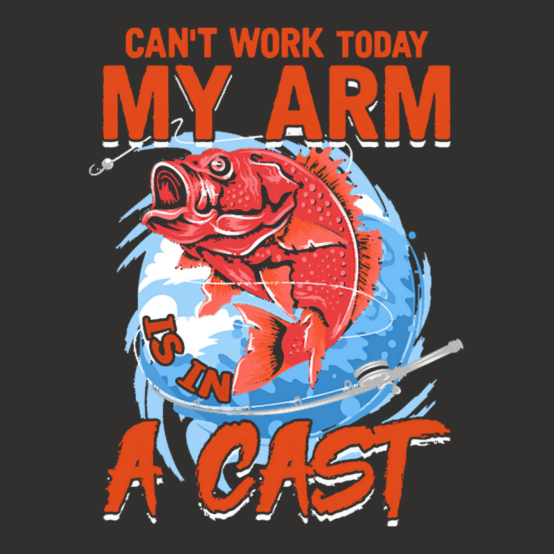 Funny Fishing Lover Gift T  Shirt Mens Can't Work Today My Arm In A Ca Champion Hoodie | Artistshot