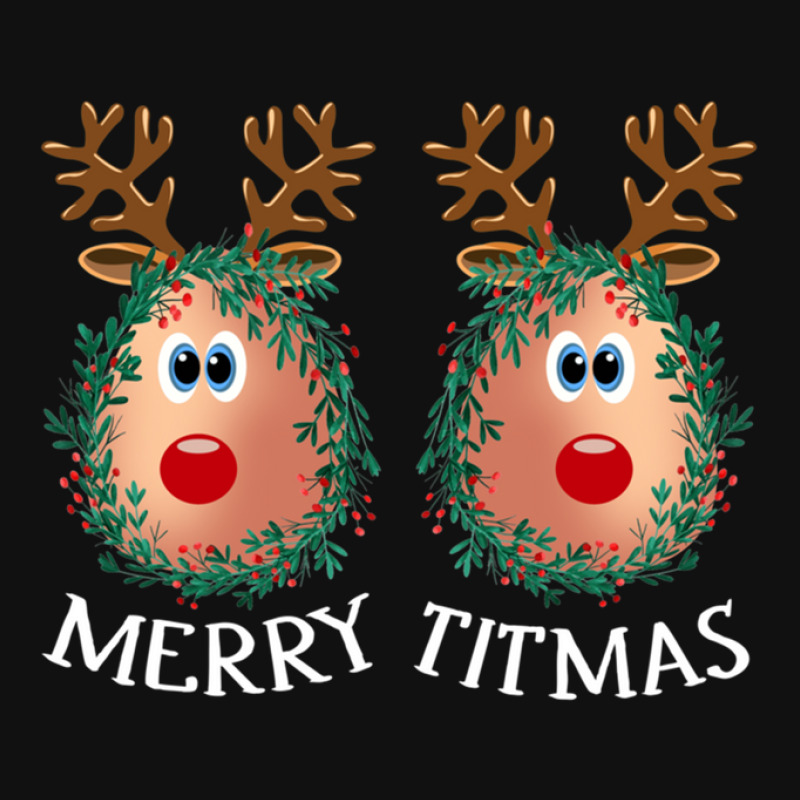 Merry Titmas Reindeer Boobs Naughty Funny Ugly Christmas Sweater Graphic T-shirt | Artistshot