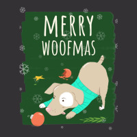 Merry Woofmas Christmas Festive Baubles Scene Dog Red Vintage Short | Artistshot