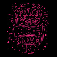 Peace Love Ice Cream Food Dessert Women's V-neck T-shirt | Artistshot