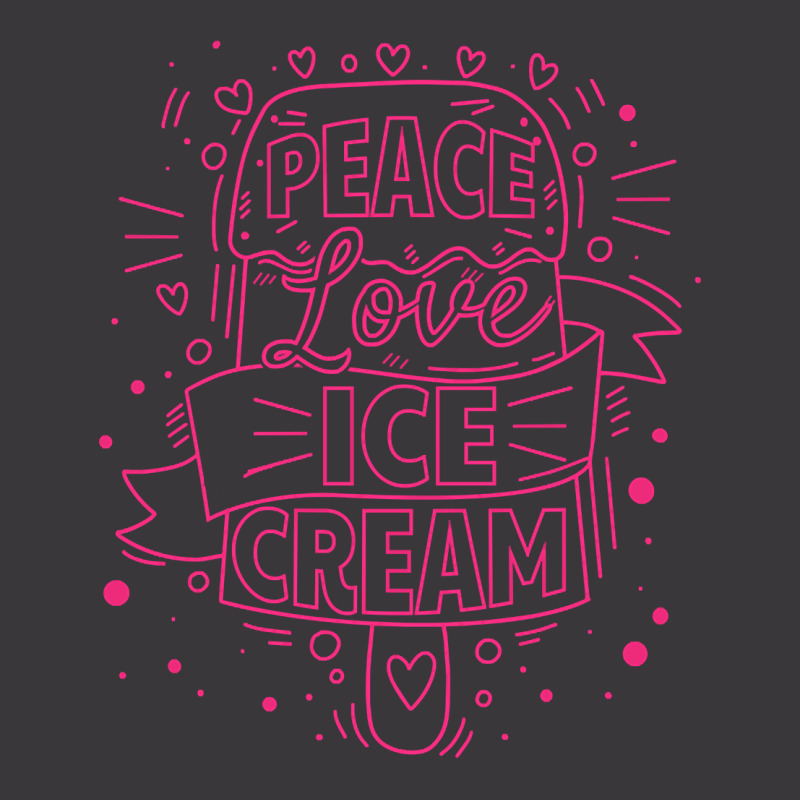 Peace Love Ice Cream Food Dessert Ladies Curvy T-Shirt by declangreenwood | Artistshot