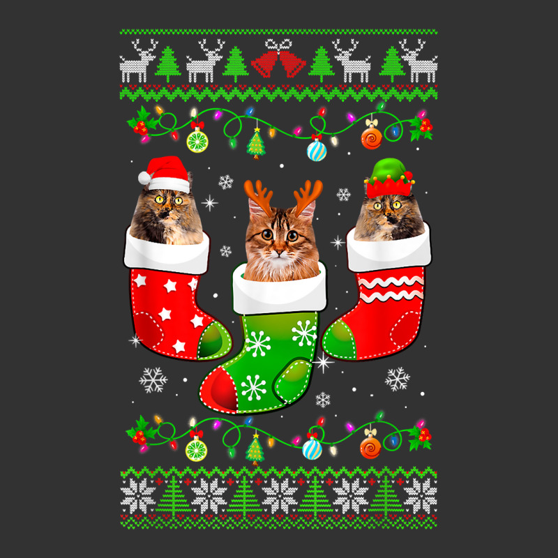 Three Siberian Cat In Sock Ugly Christmas Santa X Mas T Shirt Baby Bodysuit by javauxswar | Artistshot