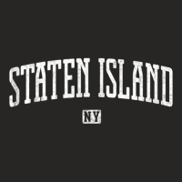 Staten Island New York Vintage City Tank Top Ladies Fitted T-shirt | Artistshot