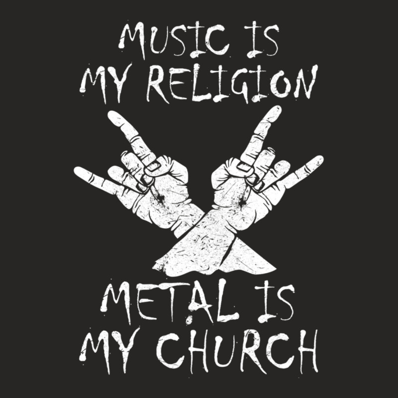 Metal Is My Church Heavy Metal Saying Gift Ladies Fitted T-Shirt by RandiThien | Artistshot