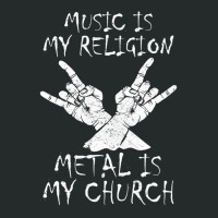 Metal Is My Church Heavy Metal Saying Gift Women's Triblend Scoop T-shirt | Artistshot