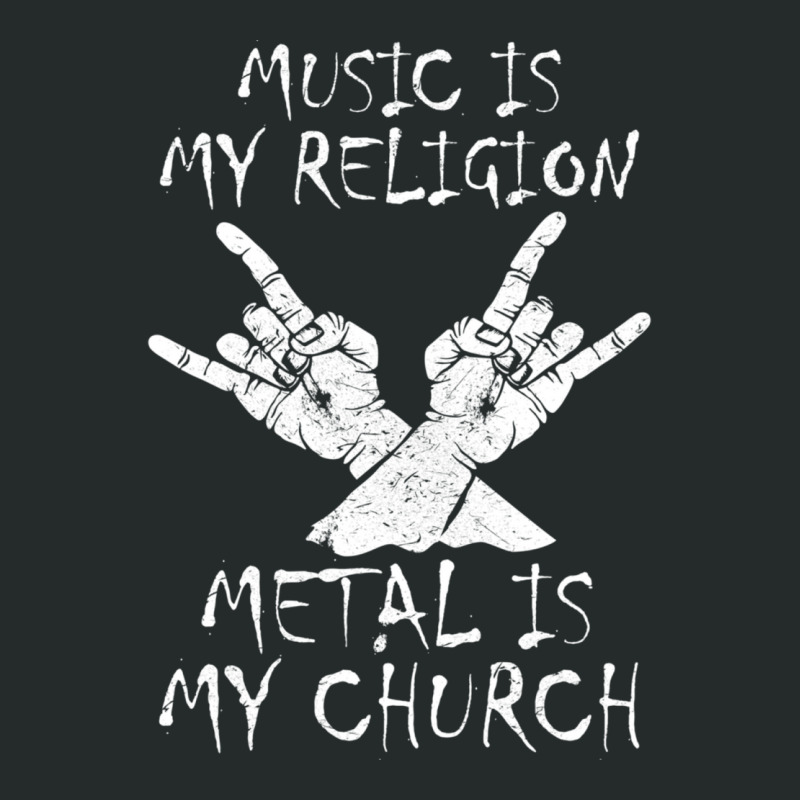 Metal Is My Church Heavy Metal Saying Gift Women's Triblend Scoop T-shirt by RandiThien | Artistshot