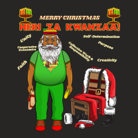 Cool Kwanzaa Holiday Seven Principles Santa Outfit Dad Men Sweatshirt Ladies Fitted T-shirt | Artistshot