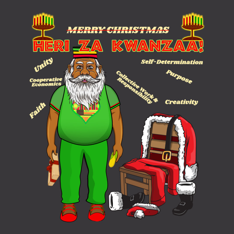 Cool Kwanzaa Holiday Seven Principles Santa Outfit Dad Men Sweatshirt Ladies Curvy T-Shirt by kadejahdomenick | Artistshot