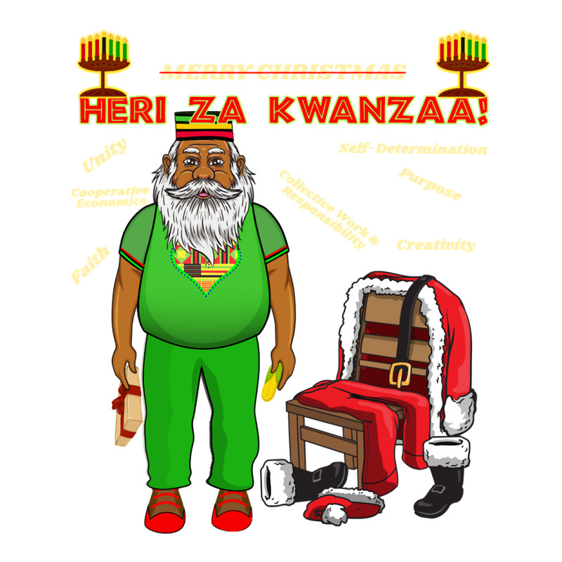 Cool Kwanzaa Holiday Seven Principles Santa Outfit Dad Men Sweatshirt Maternity Scoop Neck T-shirt by kadejahdomenick | Artistshot