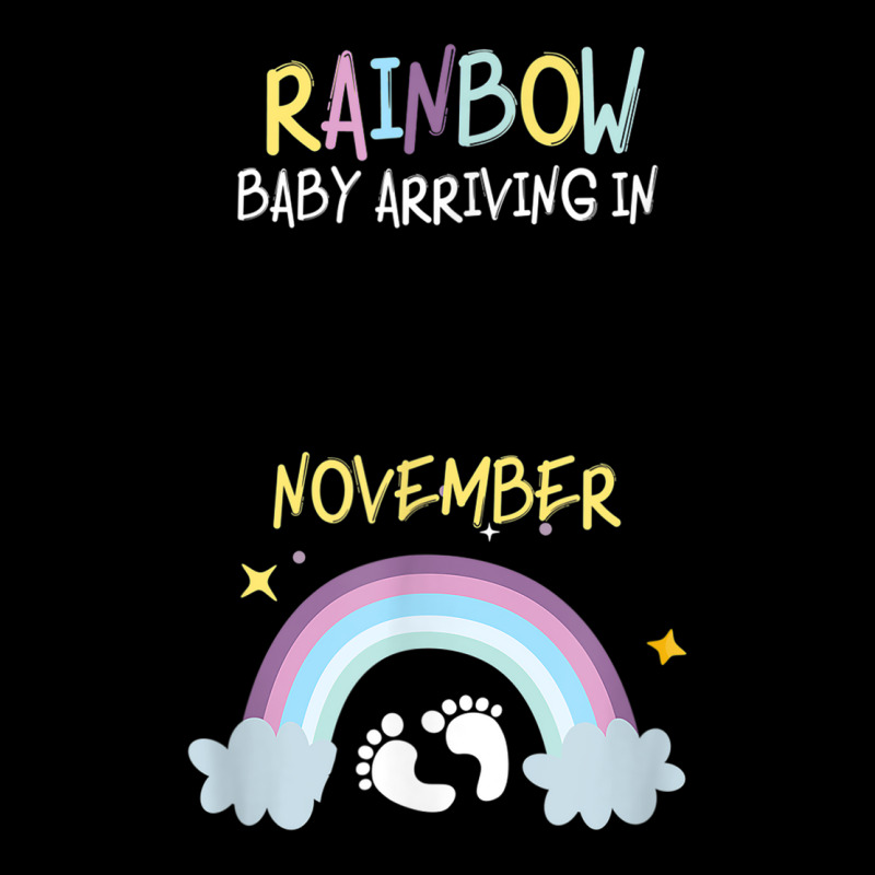 Pregnancy Announcement Rainbow Baby Arriving In November Long Sleeve Shirts by KEVINHAVEZ | Artistshot