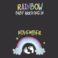 Pregnancy Announcement Rainbow Baby Arriving In November Vintage Short | Artistshot