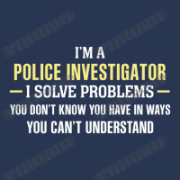 Police Investigator I Solve Problems Funny Gift Ladies Denim Jacket | Artistshot