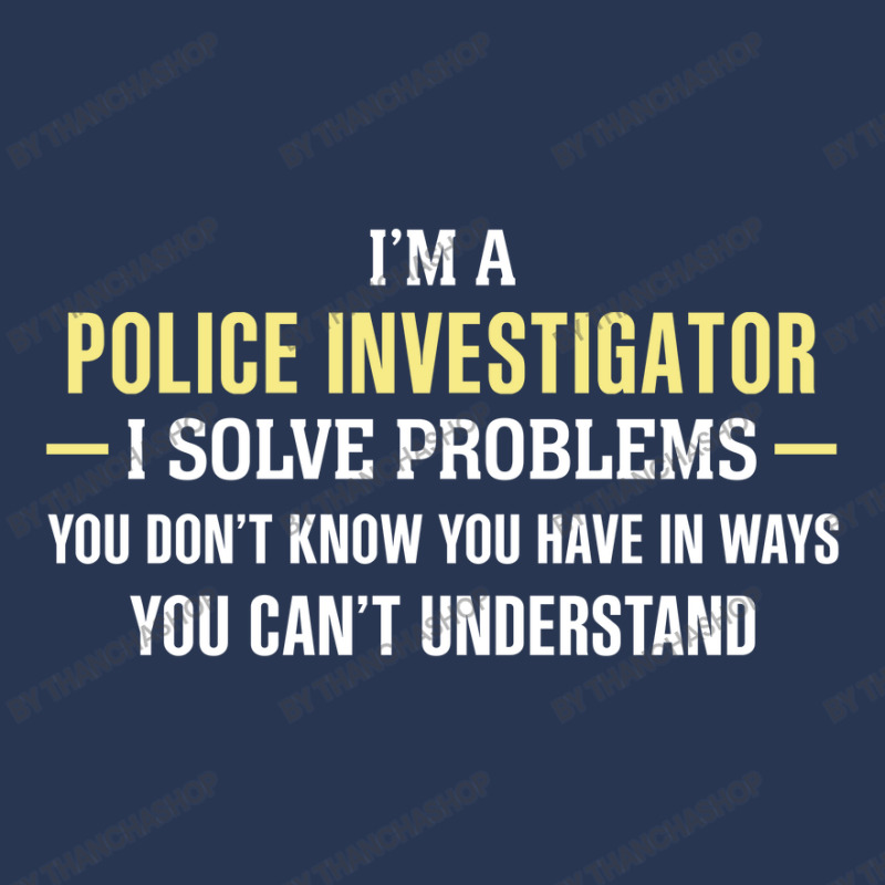 Police Investigator I Solve Problems Funny Gift Ladies Denim Jacket by thanchashop | Artistshot