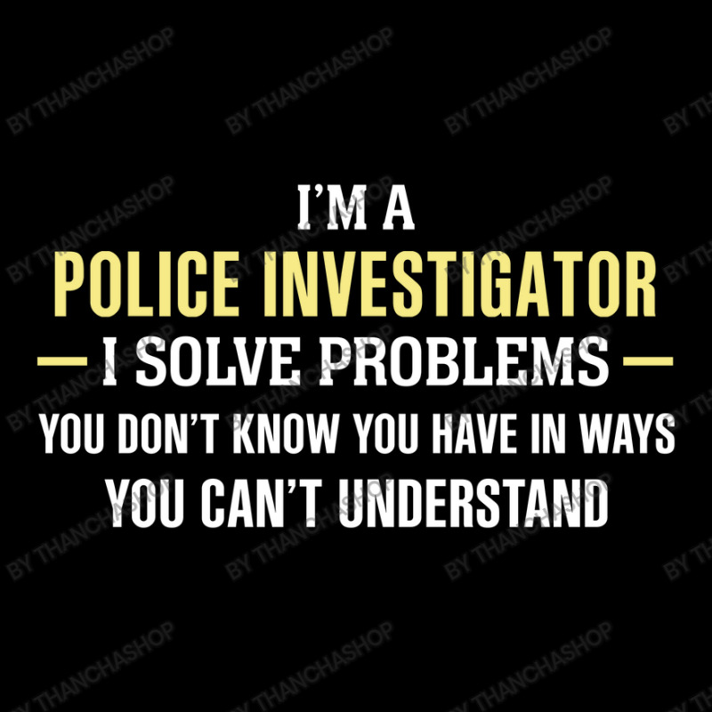 Police Investigator I Solve Problems Funny Gift Cropped Hoodie by thanchashop | Artistshot