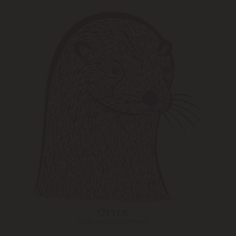 Otter With Common And Latin Names - Detailed Animal Design Ladies Fitted T-Shirt by Jerhogen528 | Artistshot