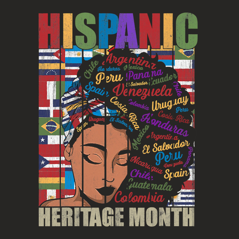 Latina Woman Art Hispanic Heritage Month Latin Country Flags 188 Ladies Fitted T-Shirt by stress | Artistshot