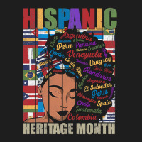 Latina Woman Art Hispanic Heritage Month Latin Country Flags 188 Classic T-shirt | Artistshot