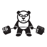 Cute Panda Bear Weightlifting  Deadlift Men's Long Sleeve Pajama Set | Artistshot