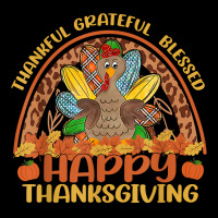 Happy Thanksgiving Thankful Grateful Blessed Turkey Women T Shirt Men's 3/4 Sleeve Pajama Set | Artistshot