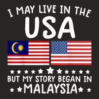 Malaysian Roots Shirt Half American Flag Malaysiaflag Tee T Shirt Ladies Fitted T-shirt | Artistshot