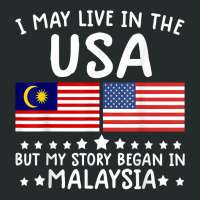 Malaysian Roots Shirt Half American Flag Malaysiaflag Tee T Shirt Women's Triblend Scoop T-shirt | Artistshot