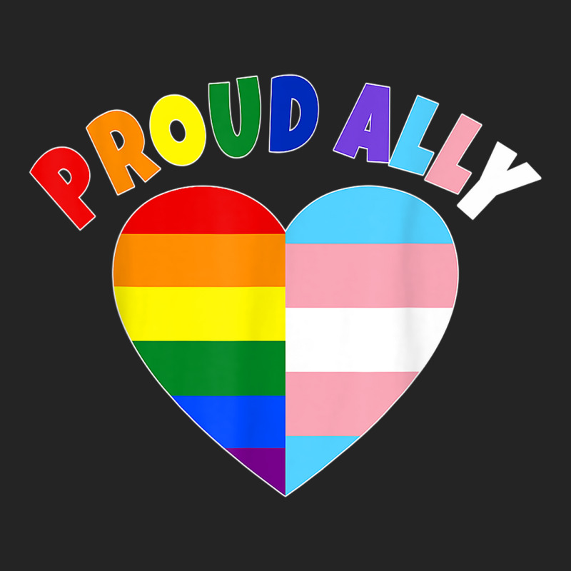 Proud Ally Lgbt Rainbow Heart Tee  Gay Pride Month 3/4 Sleeve Shirt | Artistshot