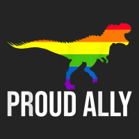 Proud Ally Pride Shirt Gay Lgbt Day Month Dino Rainbow 3/4 Sleeve Shirt | Artistshot