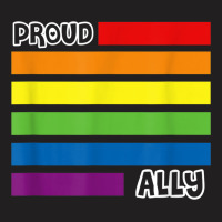 Proud Ally Pride Shirt Gay Lgbt Day Month Flag Rainbow T-shirt | Artistshot