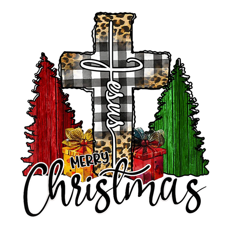 Merry Christmas Buffalo Plaid God Jesus Faith Cross T Shirt Men's 3/4 Sleeve Pajama Set | Artistshot