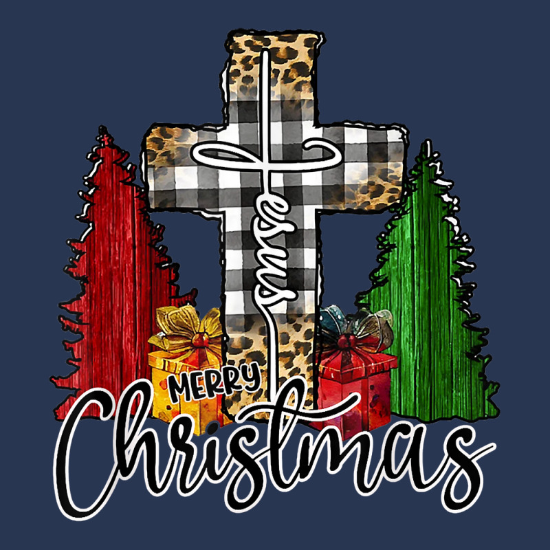 Merry Christmas Buffalo Plaid God Jesus Faith Cross T Shirt Men Denim Jacket | Artistshot