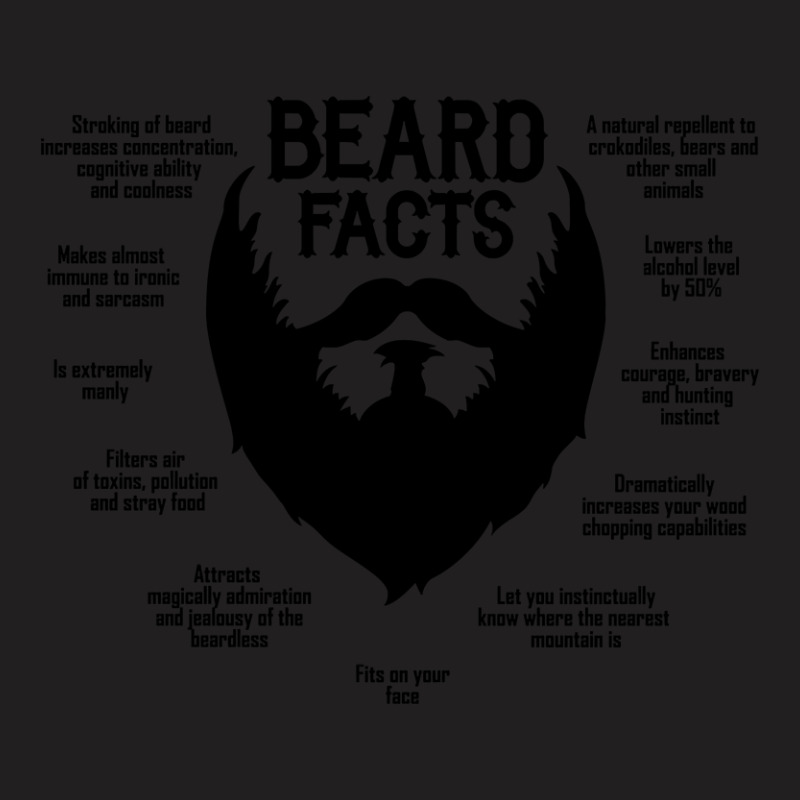 Beard Facts (black) T-shirt | Artistshot