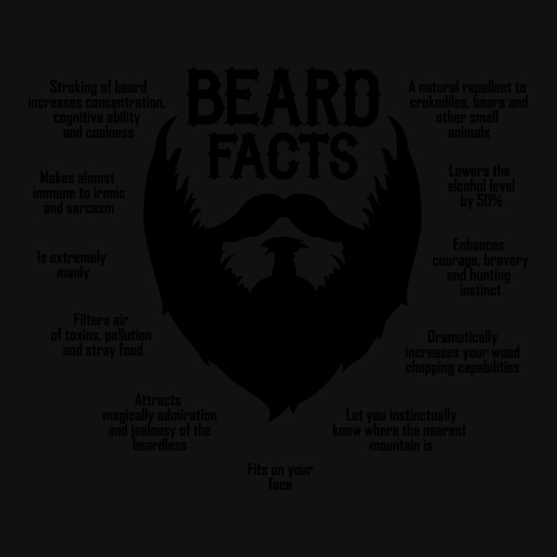 Beard Facts (black) Portrait Canvas Print | Artistshot