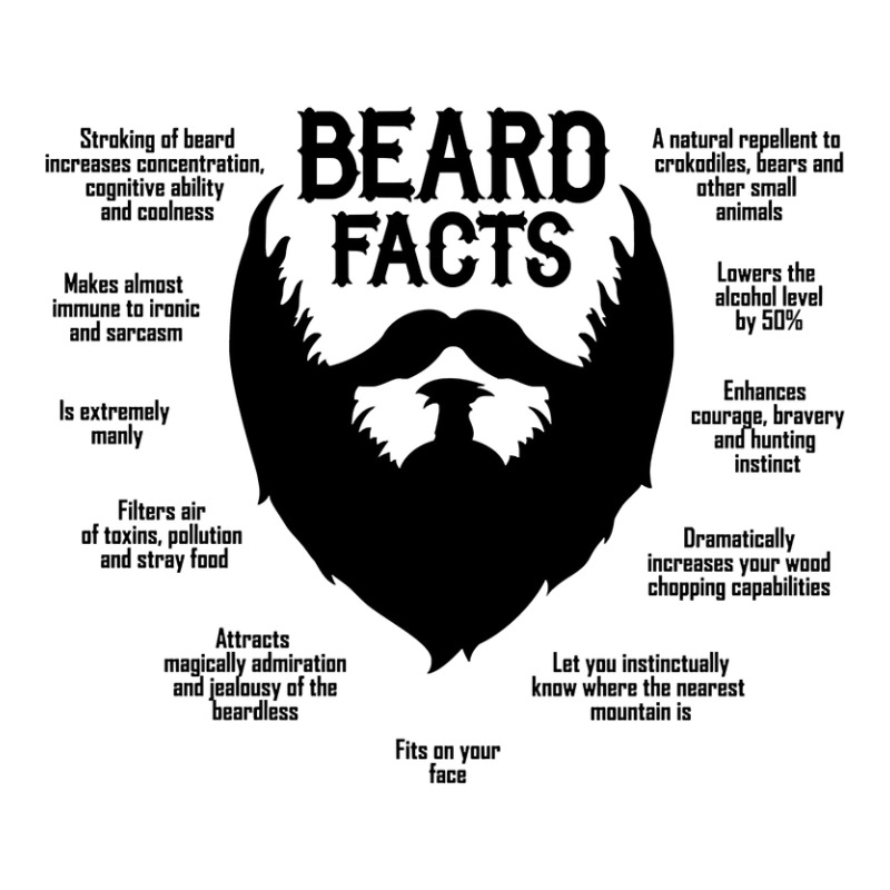 Beard Facts (black) Sticker | Artistshot