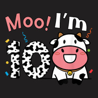 Moo I'm 10 Barnyard Farm Cow 10th Birthday 10 Year Old Bday T Shirt T-shirt | Artistshot