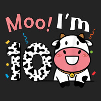 Moo I'm 10 Barnyard Farm Cow 10th Birthday 10 Year Old Bday T Shirt 3/4 Sleeve Shirt | Artistshot