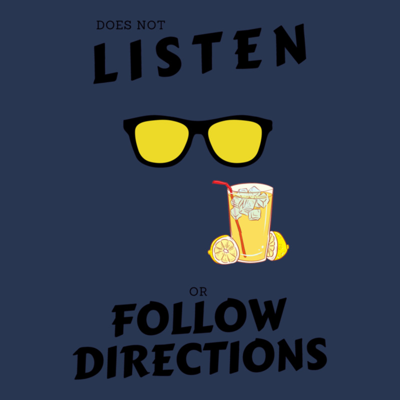 Does Not Listen Or Follow Directions Glasses Lemonade Men Denim Jacket | Artistshot