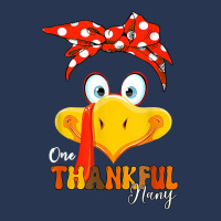 One Thankful Nany Thanksgiving Mom Turkey Messy Bun T Shirt Men Denim Jacket | Artistshot