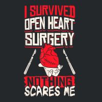 Open Heart Surgery Bypass Awareness Heart I Survived Open T Shirt Crewneck Sweatshirt | Artistshot