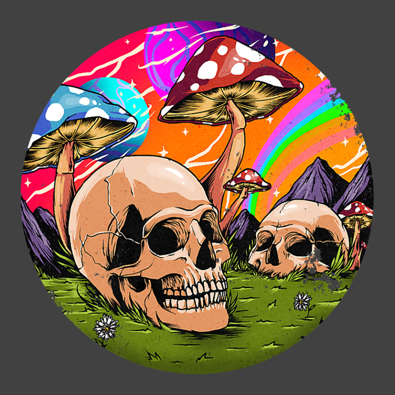 Psychedelic World Hippie Trippy Skull Mushroom Mycologist 42 Vintage T-Shirt by stress | Artistshot