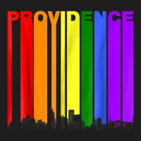 Providence Rhode Island Skyline Rainbow Lgbt Gay Pride Shirt Classic T-shirt | Artistshot