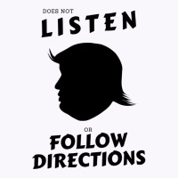 Does Not Listen Or Follow Directions Trump Silhouette Active Tank Top | Artistshot