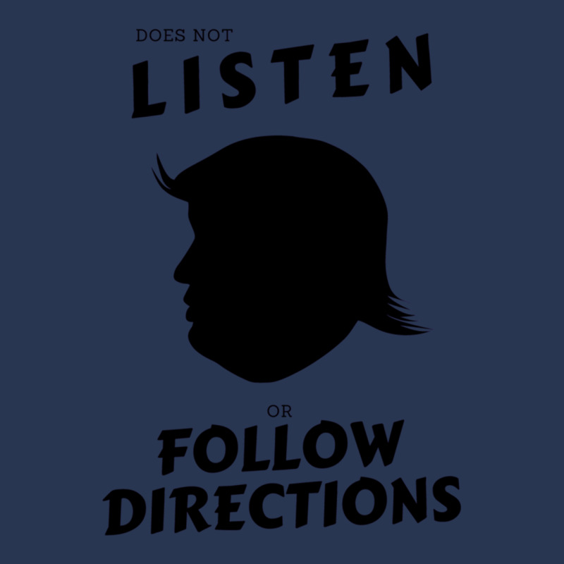 Does Not Listen Or Follow Directions Trump Silhouette Active Men Denim Jacket | Artistshot