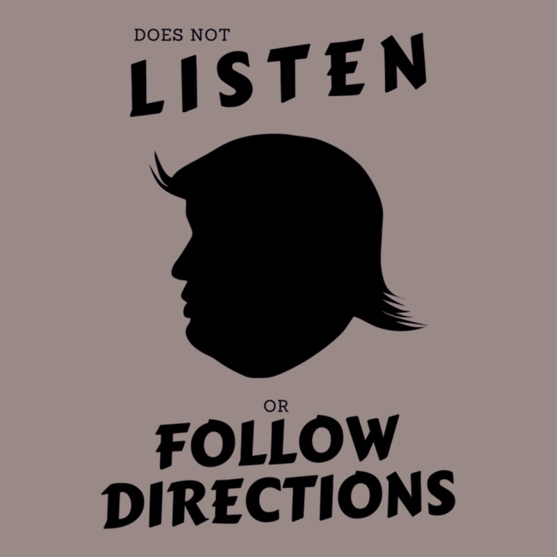 Does Not Listen Or Follow Directions Trump Silhouette Active Vintage T-shirt | Artistshot