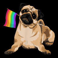 Pug Dog Rainbow Flag Lgbt T Shirt Gay Pride Men's Long Sleeve Pajama Set | Artistshot