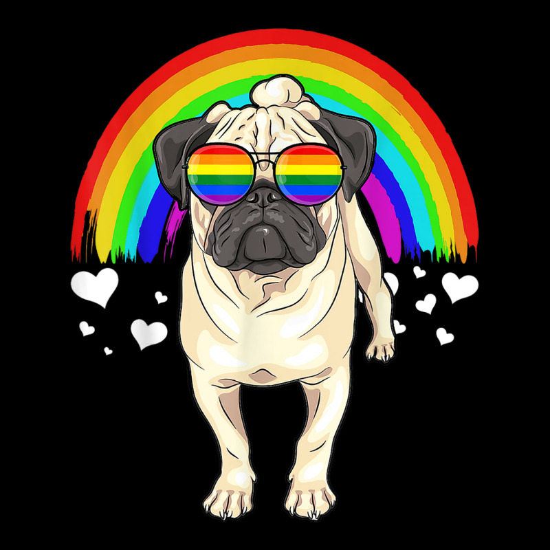 Pug Dog With Rainbow Sunglasses Gay Pride Lgbt  Gifts Long Sleeve Shirts | Artistshot