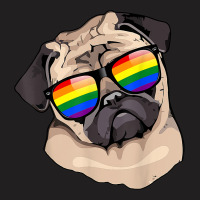 Pug Face Rainbow Sunglasses Gay Pride Lgbt  Gifts T-shirt | Artistshot