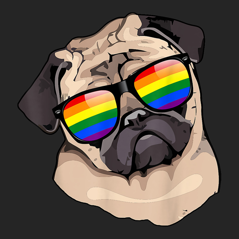 Pug Face Rainbow Sunglasses Gay Pride Lgbt  Gifts Unisex Hoodie | Artistshot