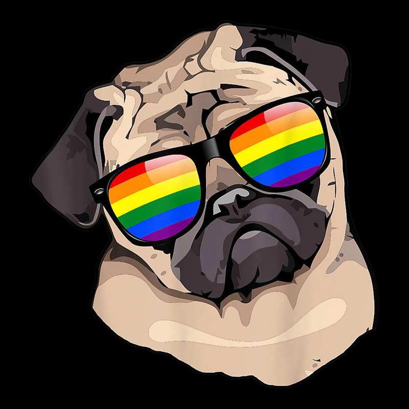 Pug Face Rainbow Sunglasses Gay Pride Lgbt  Gifts Zipper Hoodie | Artistshot